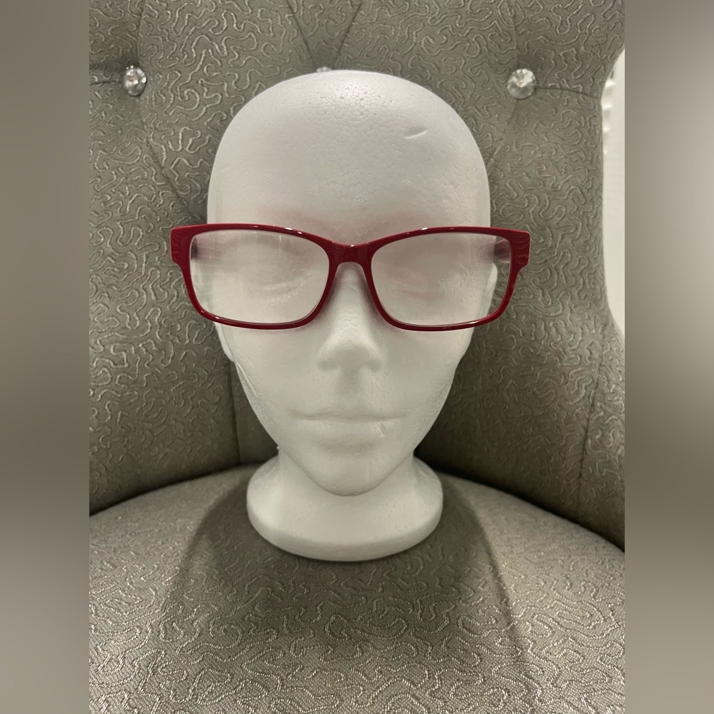 Red wide set eye glasses frames